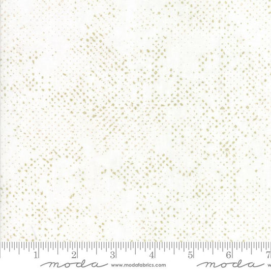 Spotted Dots Solid Metallic White Zen Chic Moda Cotton Fabric