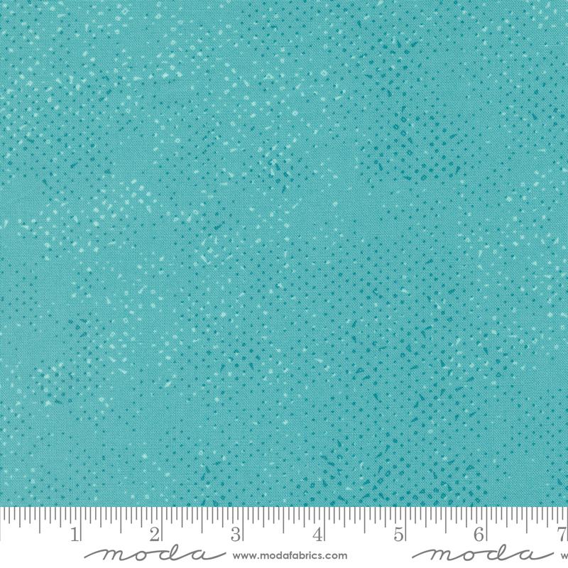 Spotted Dots Solid Bermuda Aqua Blue Zen Chic Moda Cotton Fabric