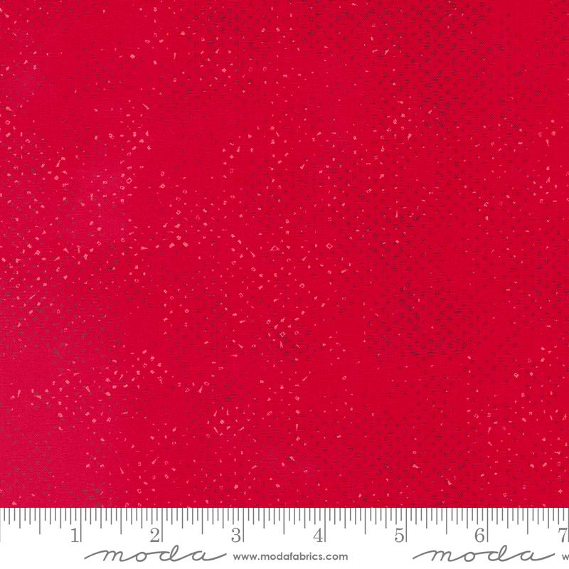 Spotted Dots Solid Christmas Red Zen Chic Moda Cotton Fabric