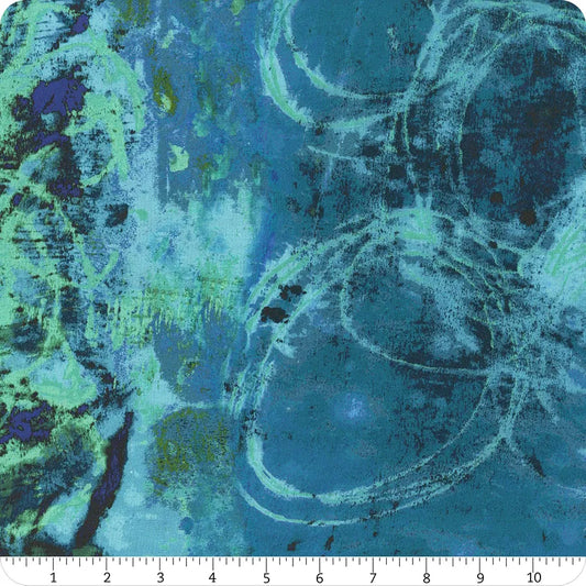 Spotted Graffiti 108" Wideback Blue Hour Marcia Derse Windham Fabrics Cotton Fabric WF-53442DW-2DES