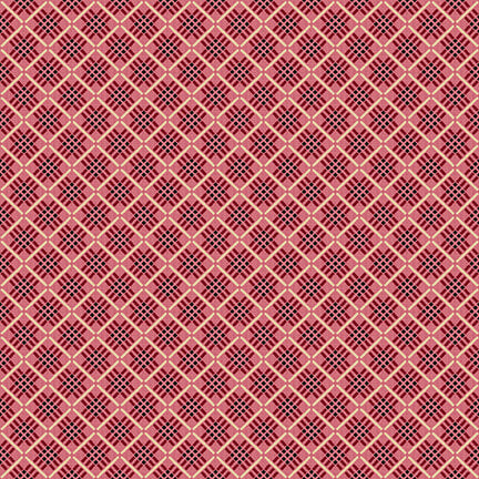 Spring Is The Air Spring Bias Plaid Red Hannah West Henry Glass Cotton Fabric