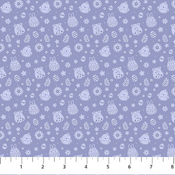 Springtime Floral Purple Northcott Cotton Fabric NC-SQ1018-82