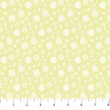 Springtime Floral Yellow Northcott Cotton Fabric NC-SQ1018-50
