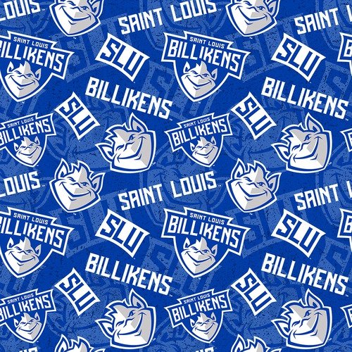 St Louis Billikens NCAA College Tone on Tone Sykel Cotton Fabric