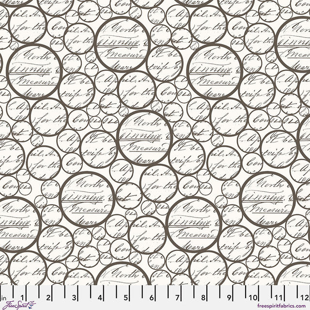Stamped Orbit Paper Seth Apter Free Spirit Cotton Fabric FS-PWSE047.PAPER