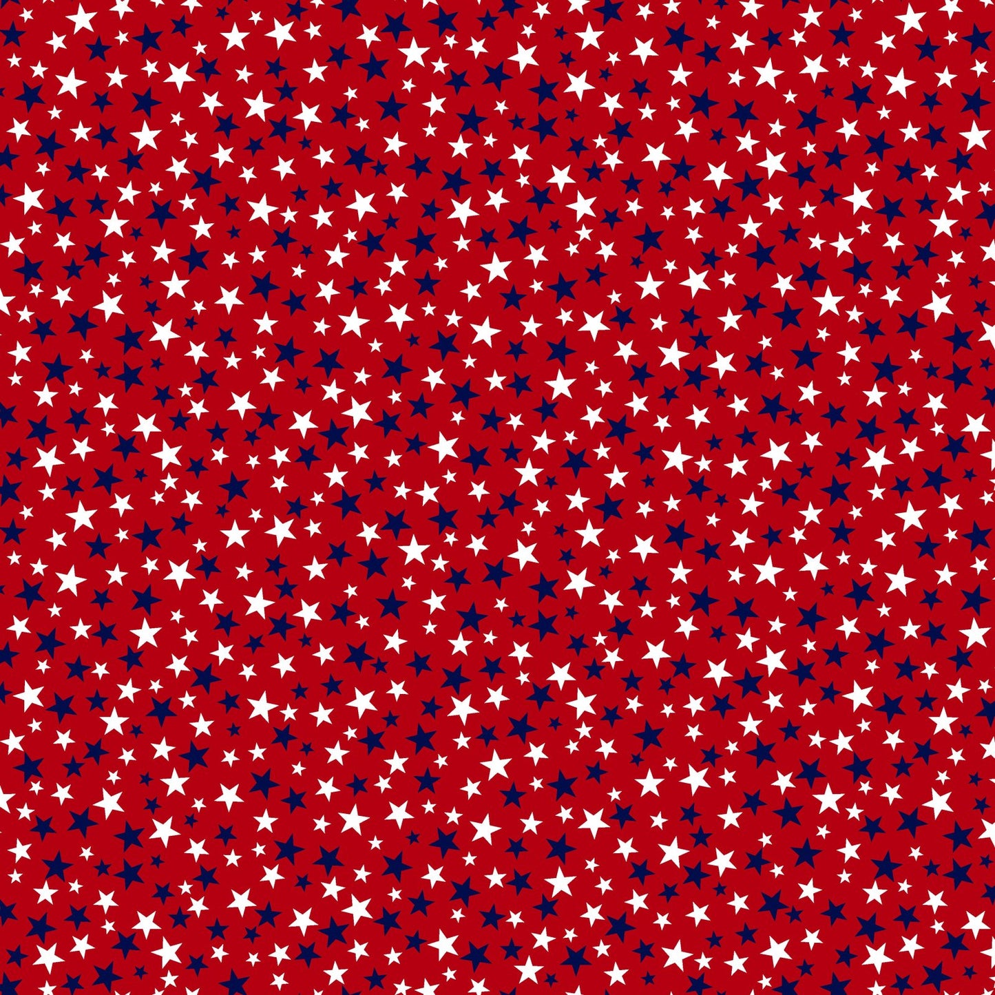 Star-Spangled Beach Small Stars Red Sharon Lee Studio E Cotton Fabric