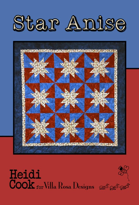 Star Anise Quilt Pattern 58"x58" Heidi Cook Villa Rosa Designs VRD-STARANISE