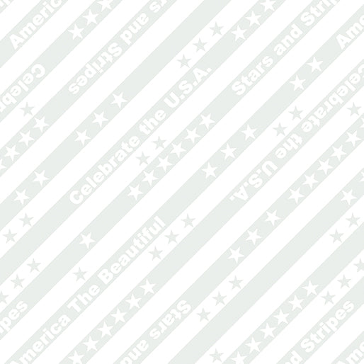 Star Spangled Whites USA Stripes White on White Blender Kanvas Studio Benartex Cotton Fabric BE-15359-09