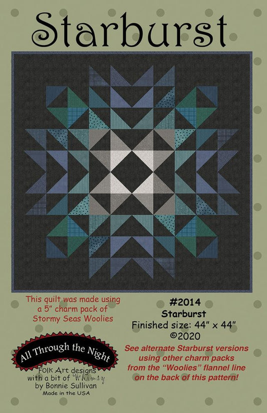 Starbust Quilt Pattern Booklet Bonnie Sullivan All Through the Night