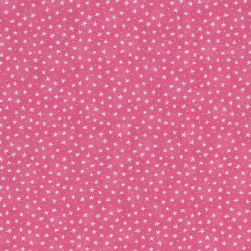 Starlet Small Stars Coral Pink Blank Quilting Cotton Fabric