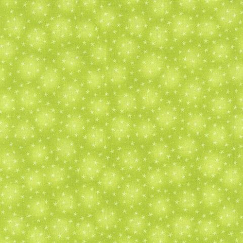 Starlet Small Stars Kiwi Green Blank Quilting Cotton Fabric