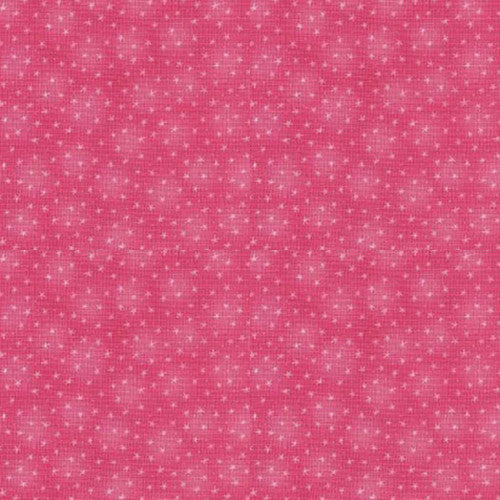 Starlet Small Stars Pink Blank Quilting Cotton Fabric