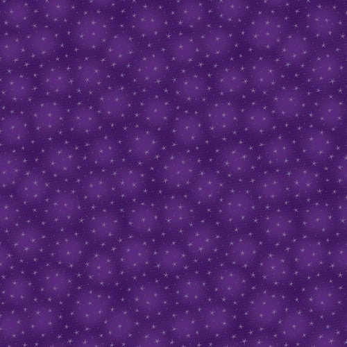 Starlet Small Stars Purple Blank Quilting Cotton Fabric