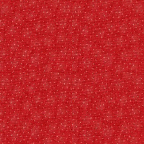 Starlet Small Stars Red Blank Quilting Cotton Fabric