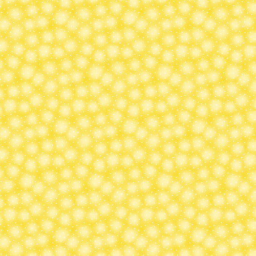 Starlet Small Stars Sunshine Yellow Blank Quilting Cotton Fabric