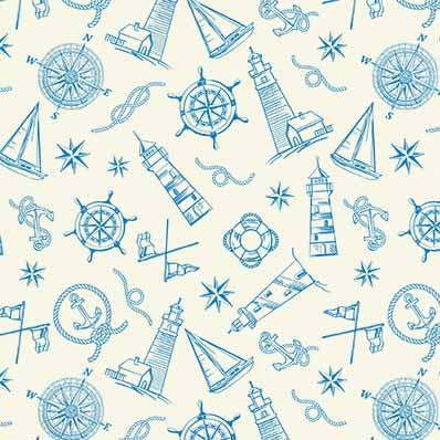 Starlit Towers Tower Reflections Cream Michael Miller Cotton Fabric MM-DCX12712-CREM-D