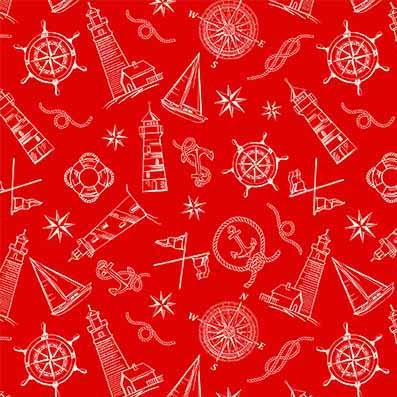 Starlit Towers Tower Reflections Red Michael Miller Cotton Fabric MM-DCX12712-REDX-D