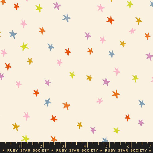 Starry Stars Tossed Multi Alexia Abegg Ruby Star Society Moda Cotton Fabric