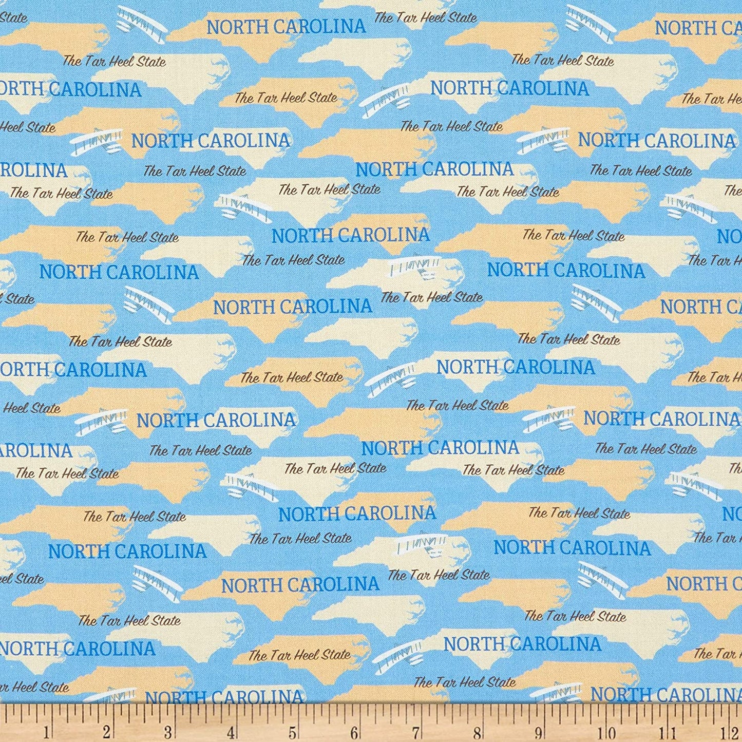 State Pride North Carolina Whistler Studios Windham Cotton Fabric