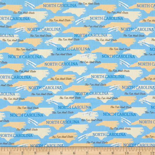 State Pride North Carolina Whistler Studios Windham Cotton Fabric