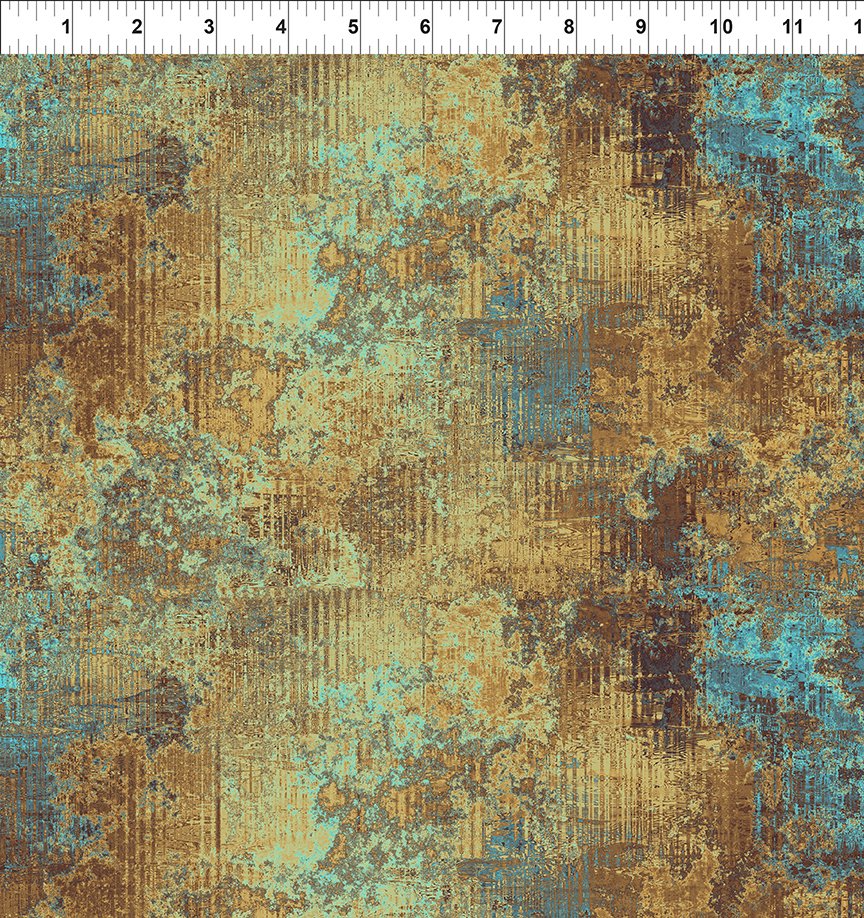 Steampunk Menagerie Corrosion Gold Jason Yenter In the Beginning Fabrics Cotton Fabric ITB-10ST-1