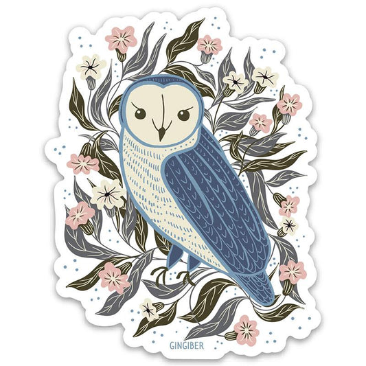 Blue Owl Sticker Vinyl Stacie Bloomfield Gingiber