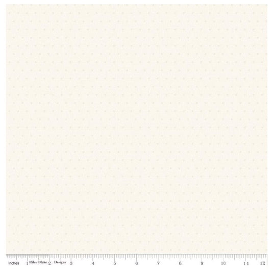 Stitchers FLANNEL Dots Cream Vicki McCarty Riley Blake Cotton Flannel Fabric RB-F15550-CREAM