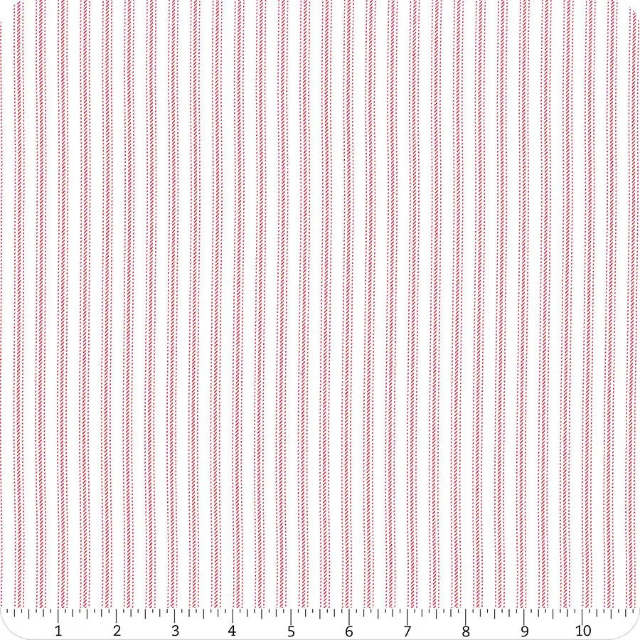 Stitching Housewives Stripes Red Ticking Stripe White Priscilla Blain Henry Glass Cotton Fabric