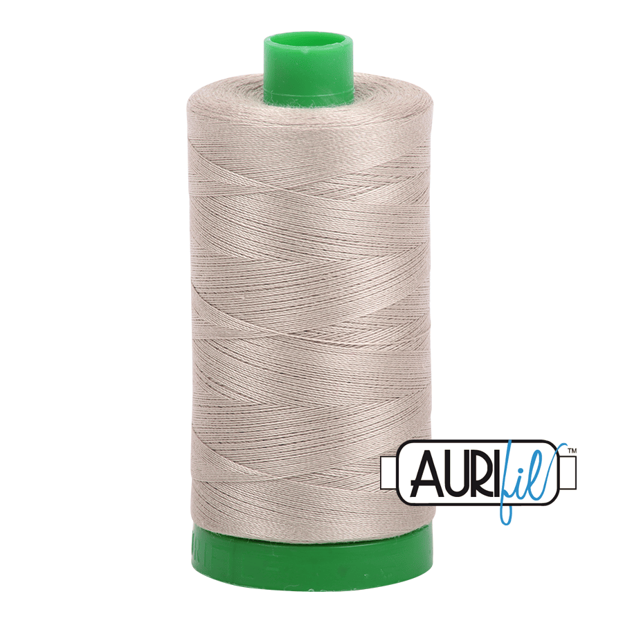 Stone Beige Grey 40 wt 1094 yd Large Spool Aurifil  Cotton Quilting Thread AF-MK40SC6-2324