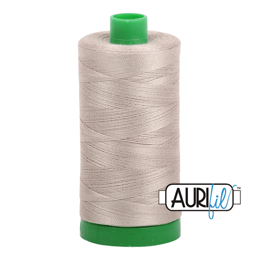 Stone Beige Grey 40 wt 1094 yd Large Spool Aurifil  Cotton Quilting Thread AF-MK40SC6-2324