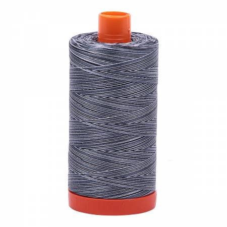 Stonefields Black Grey Variegated Mako Thread 50wt 1300m 1422yds 6ct Aurifil AF-A1150-4664