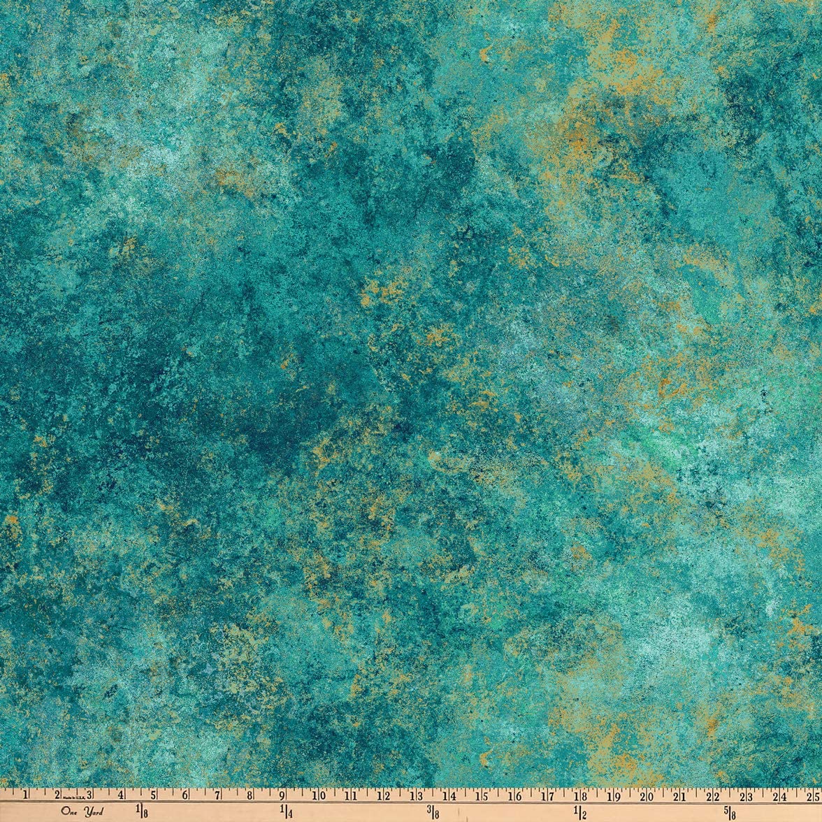 Stonehenge Gradations Landscape Turquoise Teal Northcott Fabric Cotton Fabric