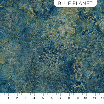 Stonehedge Gradations II Quartz Blue Planet Blue Green Linda Ludovico Northcott Cotton Fabric NC-26756-48