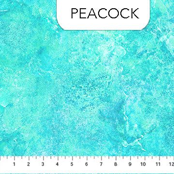 Stonehedge Gradations II Quartz Light Peacock Aqua Blue Green Linda Ludovico Northcott Cotton Fabric NC-26756-660