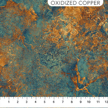 Stonehedge Gradations II Quartz in Oxidized Copper Brown Linda Ludovico Northcott Cotton Fabric NC-26756-68