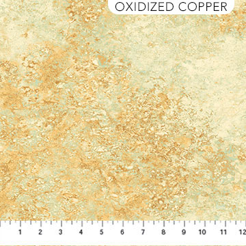 Stonehedge Gradations II Sandstone Oxidized Copper Golden Beige Green Linda Ludovico Northcott Cotton Fabric NC-26758-68