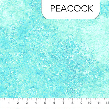 Stonehedge Gradations II Sandstone Peacock Aqua Blue Linda Ludovico Northcott Cotton Fabric NC-26758-66