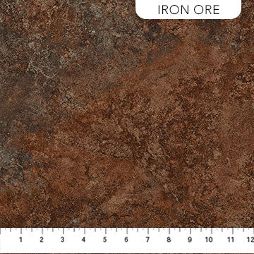 Stonehedge Gradations II Sienna Marble in Iron Ore Brown Linda Ludovico Northcott Cotton Fabric NC-26755-36