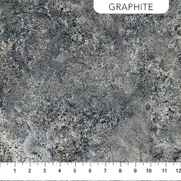 Stonehedge Gradations II Slate Graphite Grey Linda Ludovico Northcott Cotton Fabric NC-26757-99