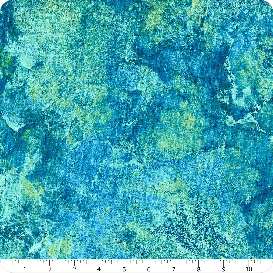 Stonehenge Basics Texture Adriatic Sea Blue Linda Ludovico Northcott Cotton Fabric