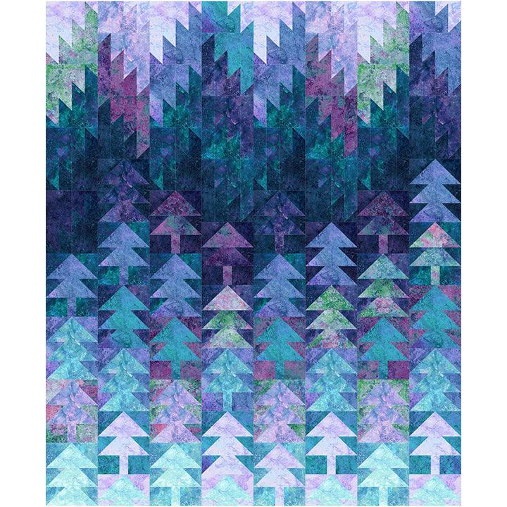 Stonehenge Gradations II Misted Pines Dusk Digital Quilt Top Linda Ludovico Northcott Fabrics NC-DQ3307
