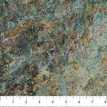 Stonehenge Rooted Marble Light Teal Linda Ludovico Northcott Fabrics Cotton Fabric NC-DP28769-66