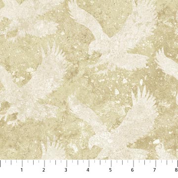 Stonehenge Stars & Stripes Eagle Cream Deborah Edwards Northcott Cotton Fabric