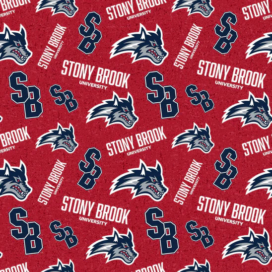 Stonybrook Seawolves NCAA College Tone on Tone Sykel Enterprises Cotton Fabric STB-1178