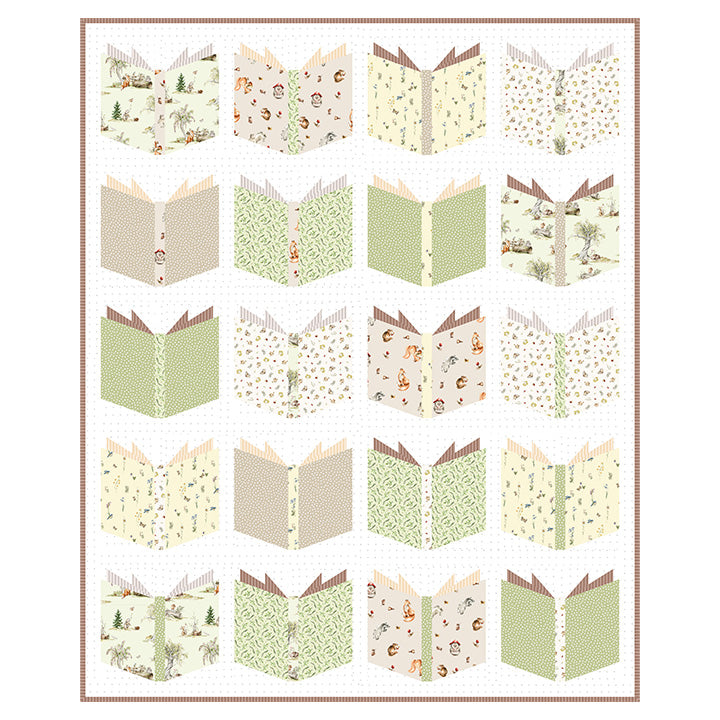 Story Book Book Ner Digital Quilt Top FIGO Northcott Cotton Fabric NC-FIGO-DQF170
