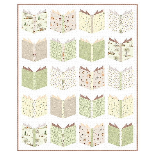 Story Book Book Ner Digital Quilt Top FIGO Northcott Cotton Fabric NC-FIGO-DQF170
