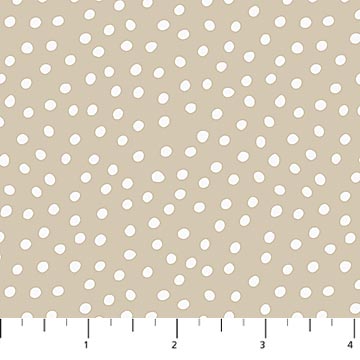Story Book Dots Taupe Dark Beige FIGO Northcott Cotton Fabric NC-FIGO-91338-14