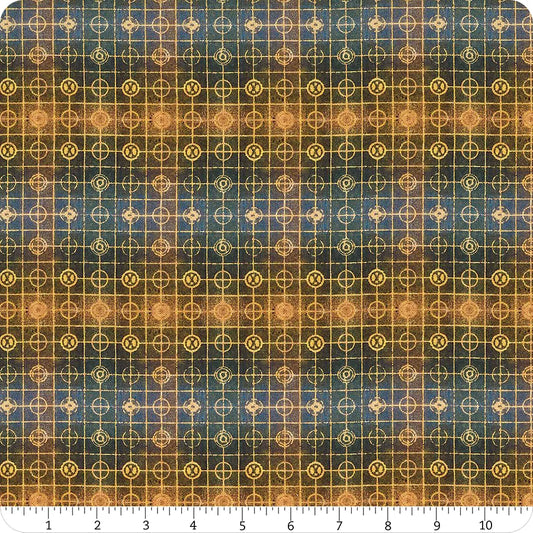 Storyboard Matrix Inkblot Tan Blue Seth Apter Free Spirit Cotton Fabric FS-PWSE004.INKBLOT