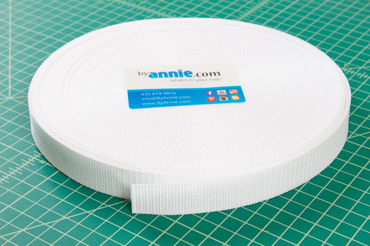Strapping 1" White 50 yards ByAnnie's BYA-SUP1641W50YD