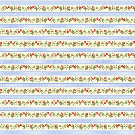 Strawberry Garden Large Strawberry Vine Multi Jane Shasky Henry Glass Cotton Fabric